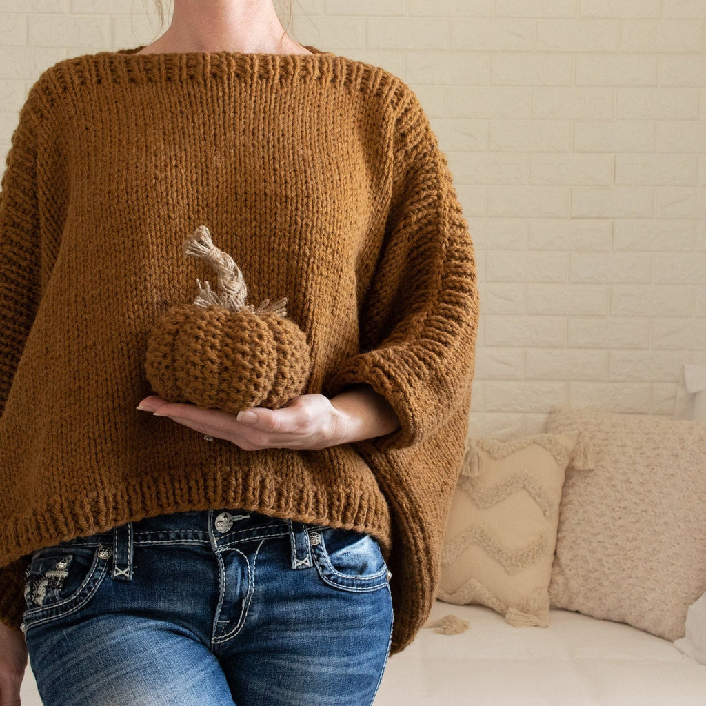 Easy Two Rectangle Modern Poncho Knitting Pattern